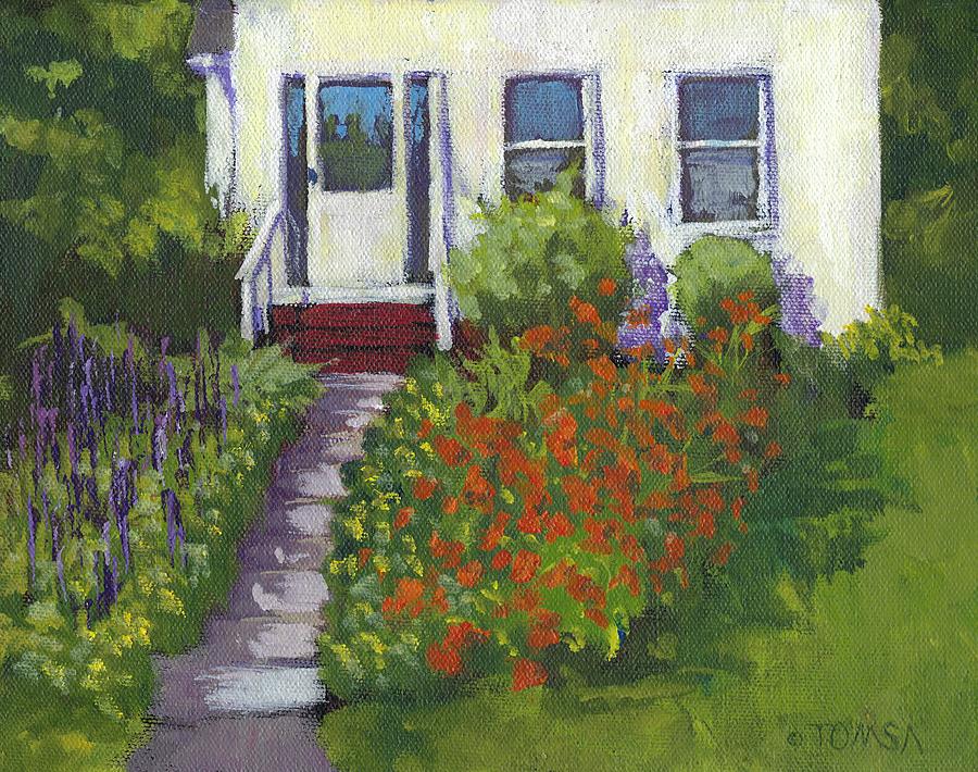Poppies and Lupines Painting by Bill Tomsa