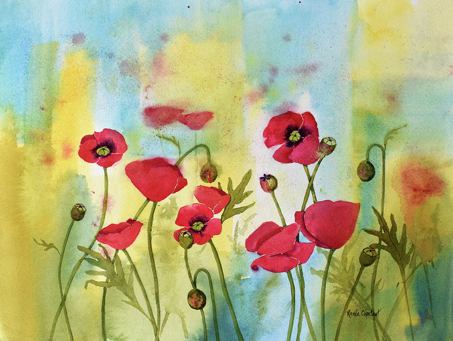 Poppies Galore Painting by Renee Chastant - Pixels