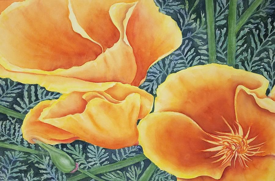 Poppies II Painting by Deane Locke