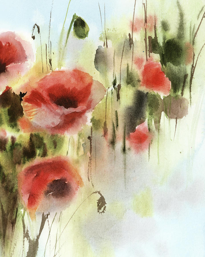 Poppies IIi Painting by Sophia Rodionov - Fine Art America