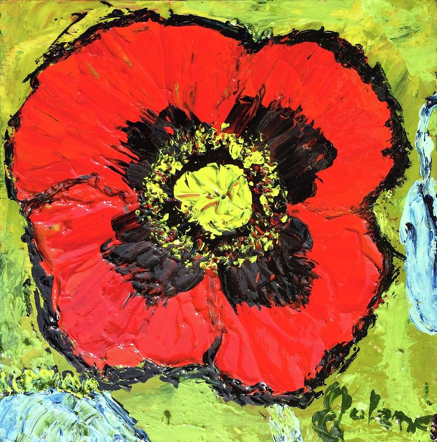 Poppies Make Me Happy Painting by Julene Franki