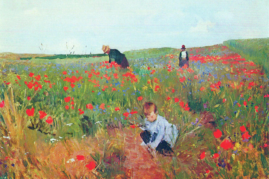 Poppies Painting by Mary Cassatt