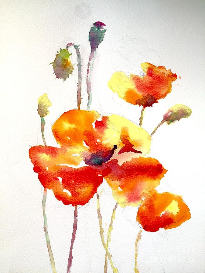 Poppies Painting by Melanie Roan - Fine Art America