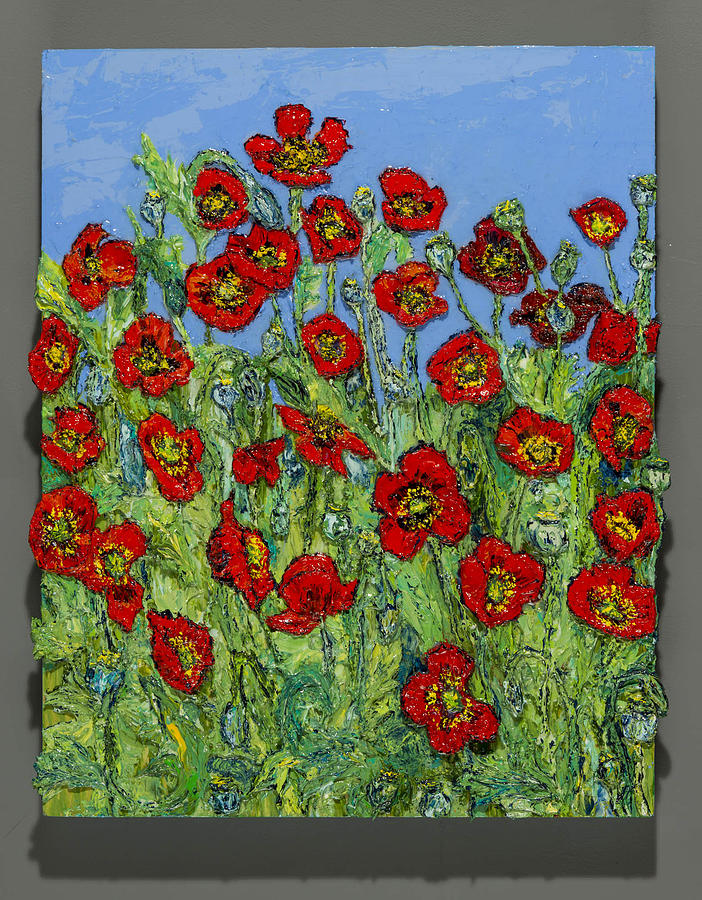 ...poppies,poppies,poppies... Painting by Julene Franki