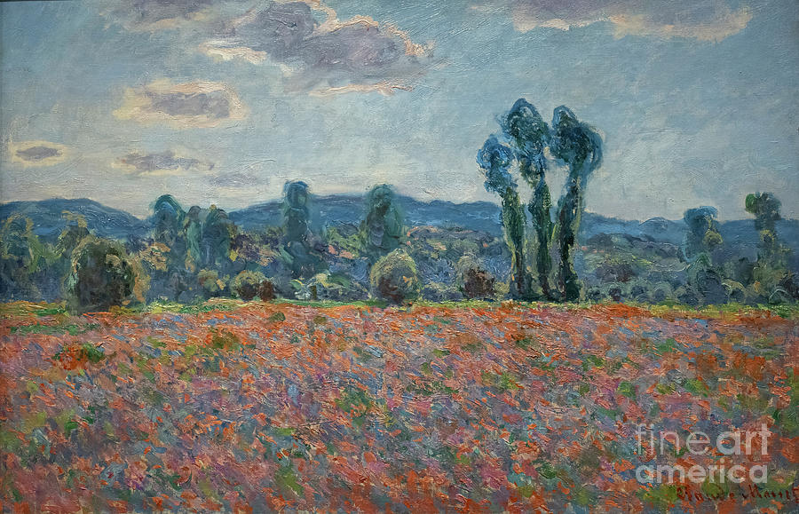 Poppy Field By Claude Monet Painting by Claude Monet
