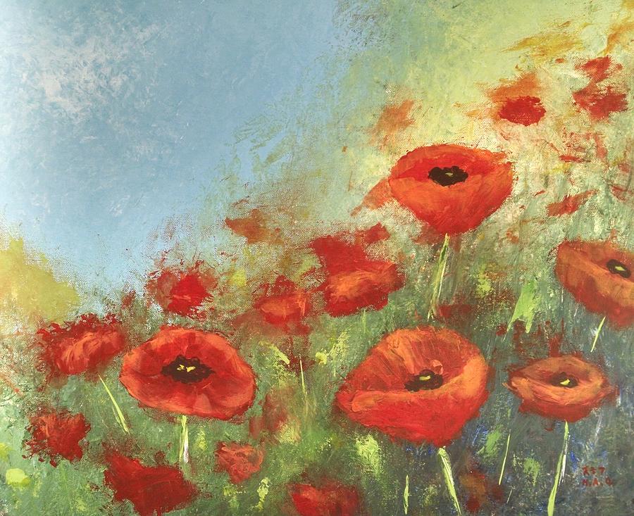 Poppy Field Painting by Helian Cornwell - Fine Art America