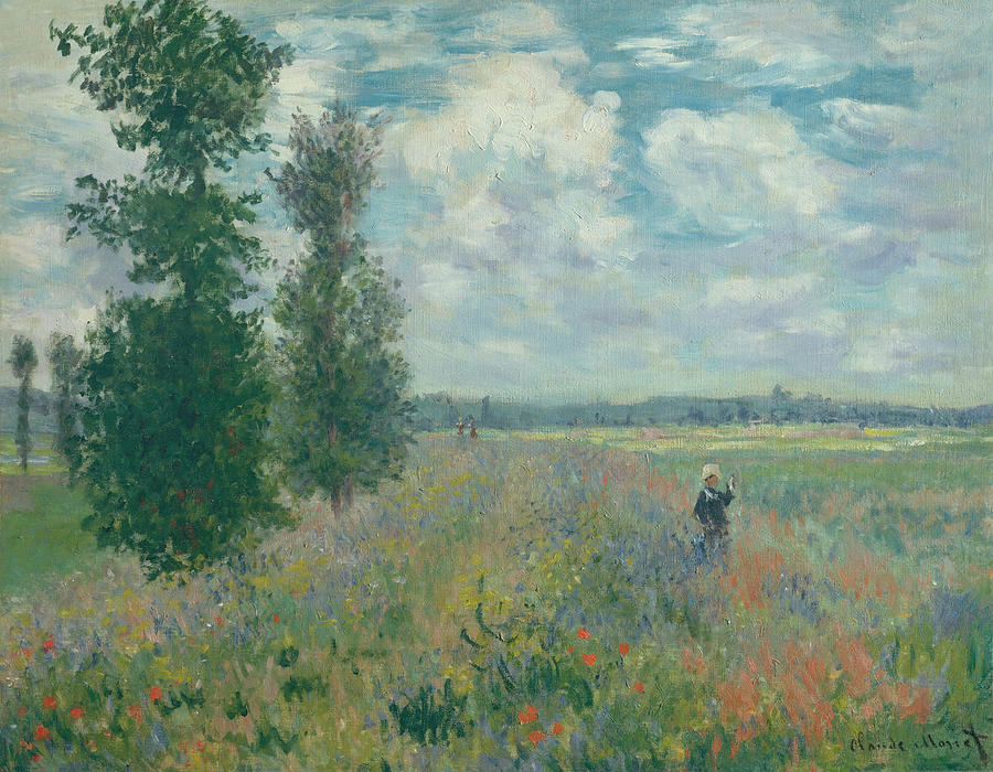 Poppy Fields Near Argenteuil Painting by Claude O. Monet