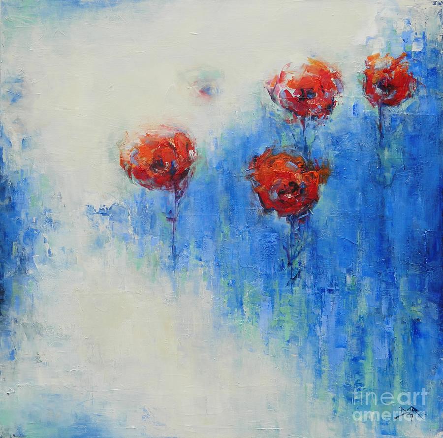 Poppies n Cream Painting by Dan Campbell