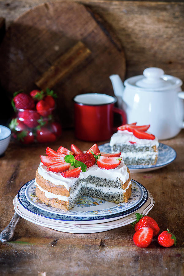 Poppy Seed Cake With Sour Cream Photograph by Irina Meliukh