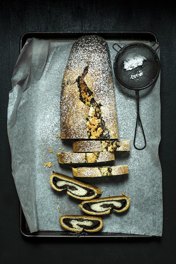 Poppyseed Strudel, Sliced seen From Above Photograph by Magdalena Hendey