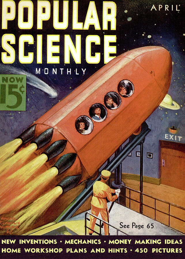 Popular Science Magazine Cover April 1928 Drawing by Popular Science Popular Science Magazine Cover April 1928 Drawing by Popular Science