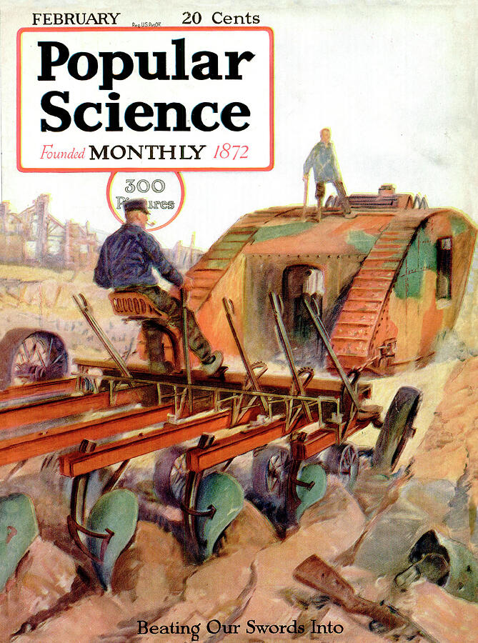 Popular Science Magazine Cover February 1919 Issue Drawing by Popular Science Popular Science Magazine Cover February 1919 Issue Drawing by Popular Science