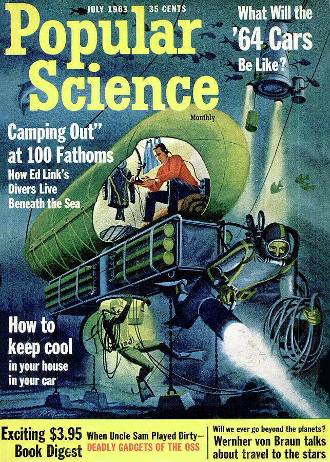 Popular Science Magazine Cover July 1963 Issue Drawing by Popular Science Popular Science Magazine Cover July 1963 Issue Drawing by Popular Science