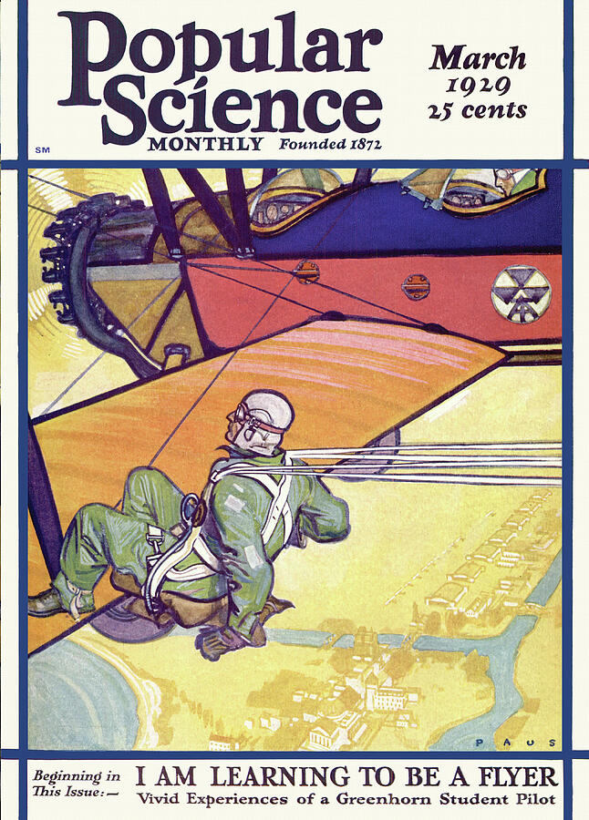 Popular Science Magazine Cover March 1929 Issue Painting by Popular Science Popular Science Magazine Cover March 1929 Issue Painting by Popular Science