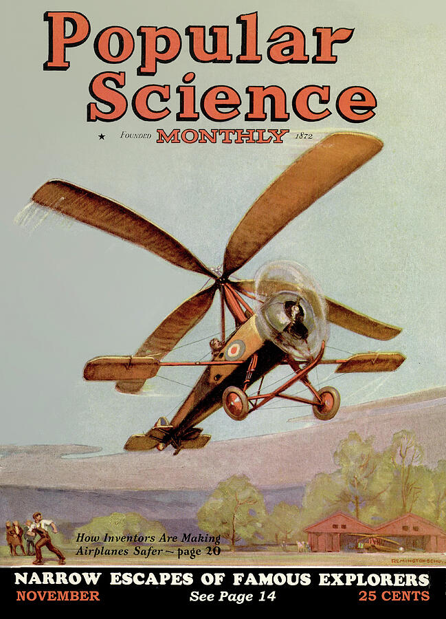 Popular Science Magazine Cover November 1928 Drawing by Popular Science Popular Science Magazine Cover November 1928 Drawing by Popular Science