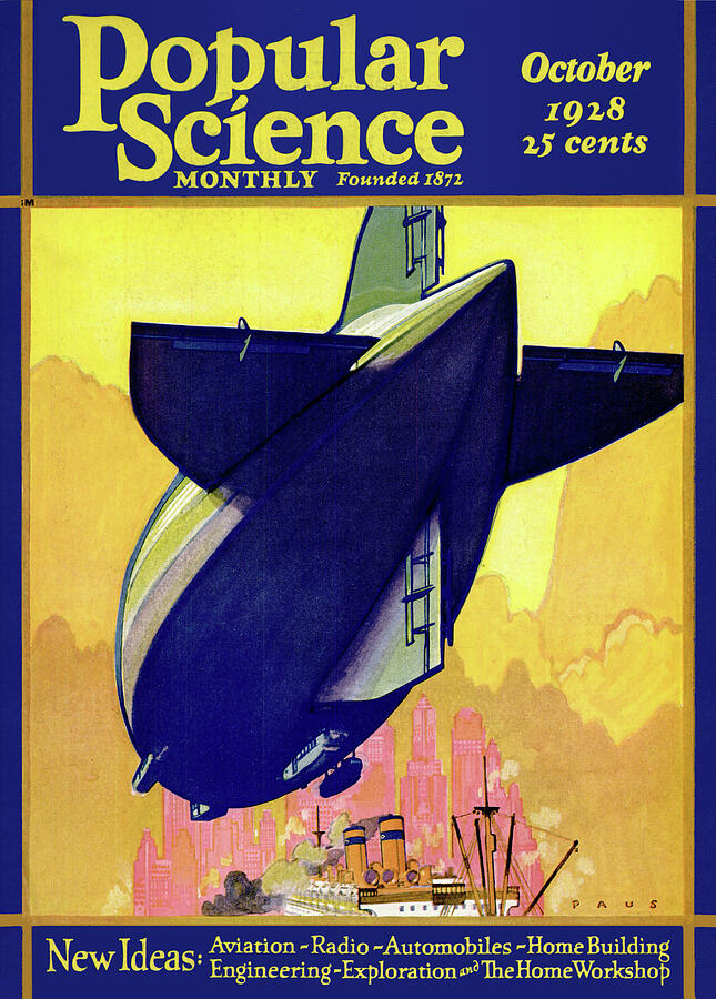 Popular Science Magazine Cover October 1928 Drawing by Popular Science Popular Science Magazine Cover October 1928 Drawing by Popular Science