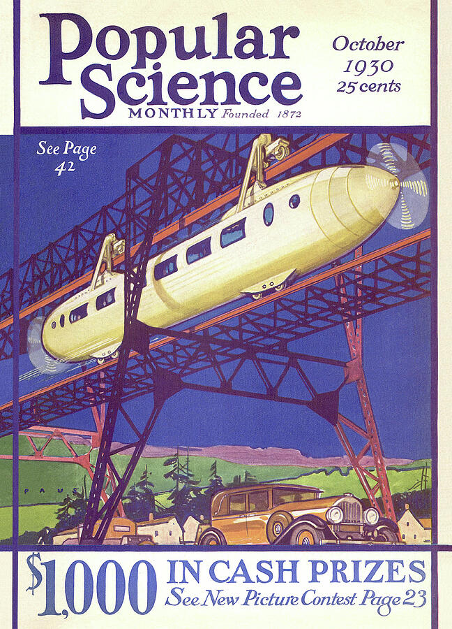 Popular Science Magazine Cover October 1930 Drawing by Popular Science Popular Science Magazine Cover October 1930 Drawing by Popular Science