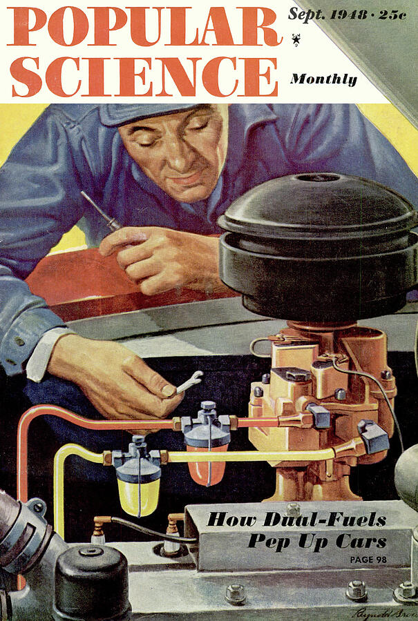Popular Science Magazine Cover September 1948 Drawing by Popular Science Popular Science Magazine Cover September 1948 Drawing by Popular Science
