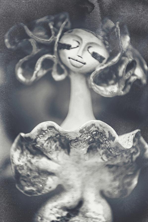 Porcelain Ladies Series. Flirt. Monochrome Photograph by Jenny Rainbow