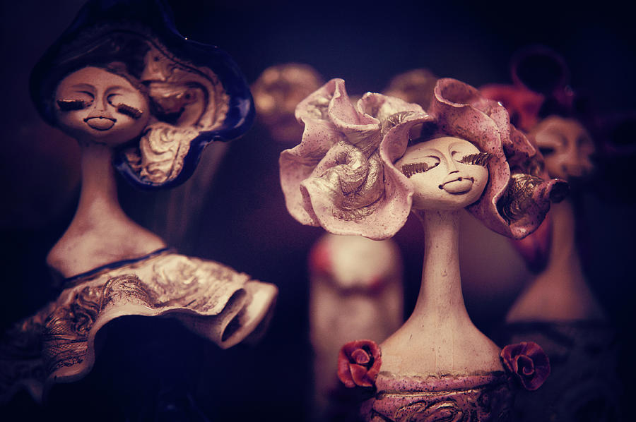 Porcelain Ladies Series. Flirtatious Girls Photograph by Jenny Rainbow