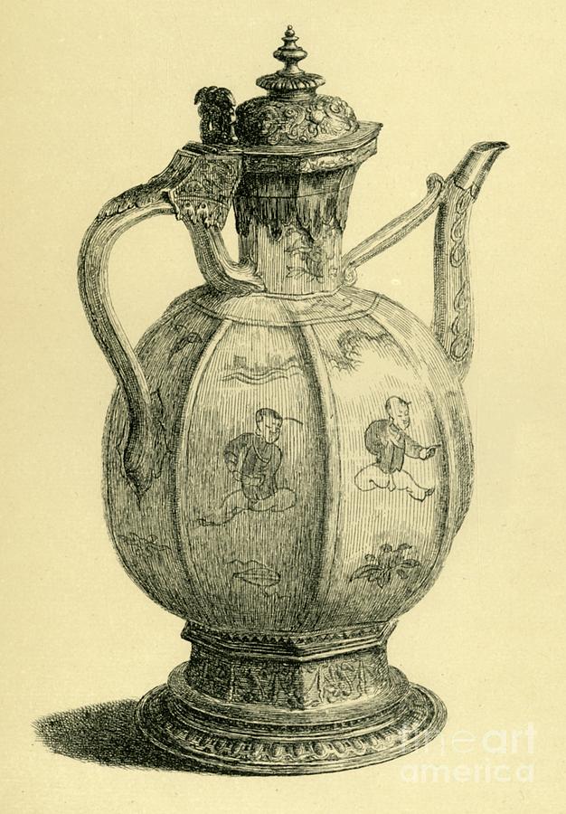 Porcelain Pot Drawing by Print Collector Porcelain Pot Drawing by Print Collector