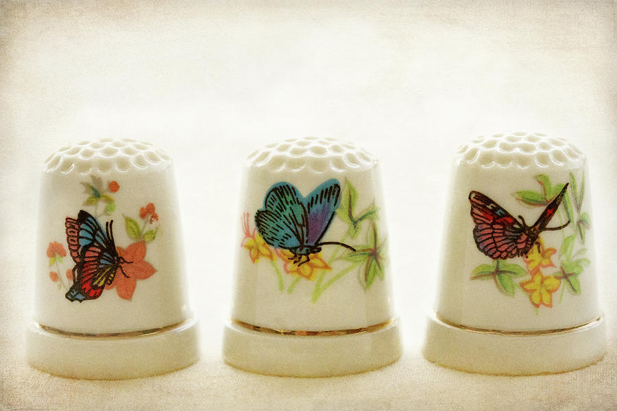 Butterfly Photograph - Porcelain Thimbles by Jessica Rogers