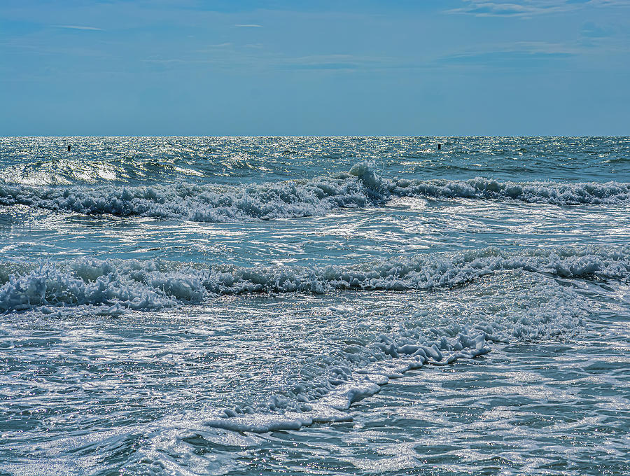 Porcelain Waves in the Sun Photograph by Rebecca Carr
