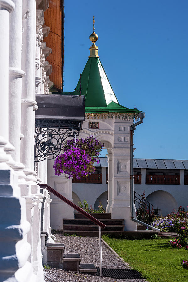 Porch of The Church in Tolga Monastery Photograph by Jenny Rainbow