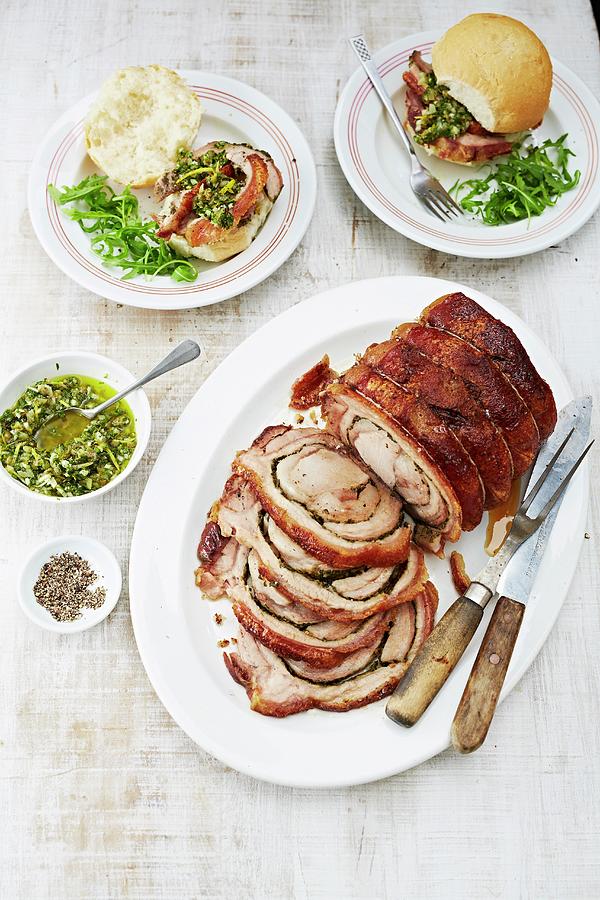 Porchetta With Green Salsa Photograph by Clive Streeter