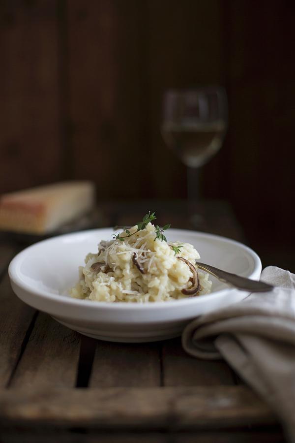 Porcini Mushroom Risotto With Parmesan Photograph by Nadja Hudovernik Food Photography