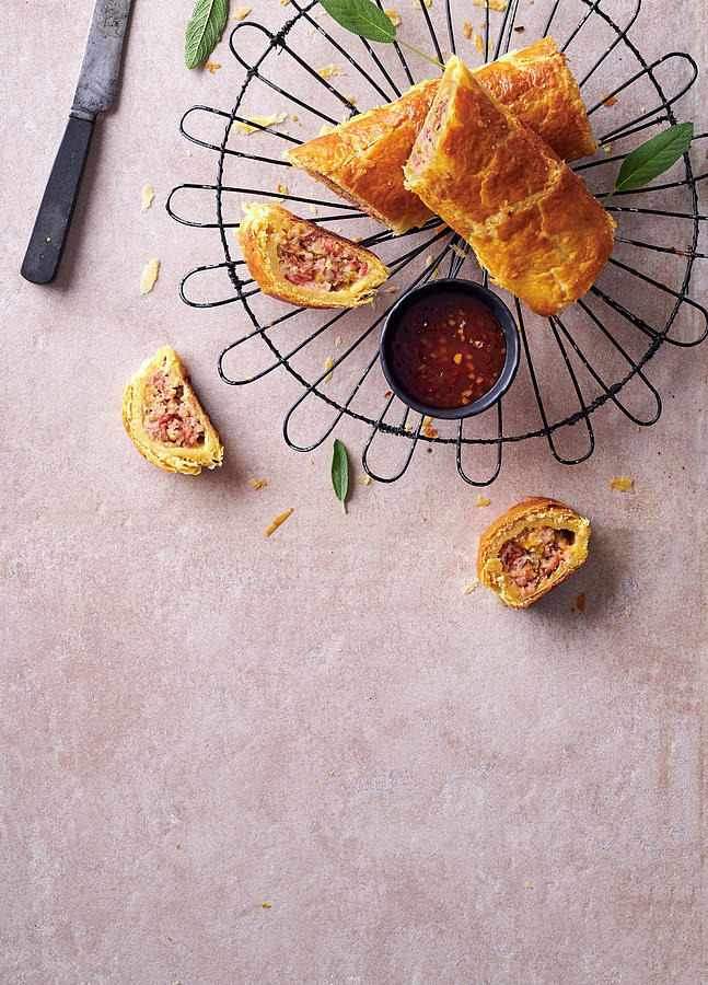 Pork, Apple And Sage Sausage Rolls Photograph by Great Stock!
