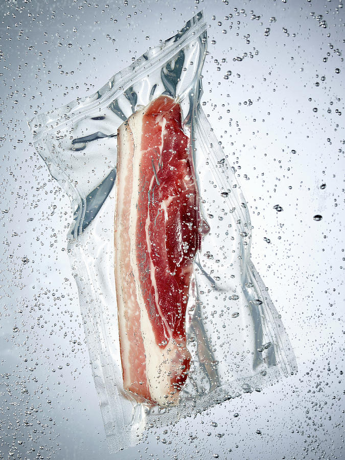 Meat Photograph - Pork Belly In A Sous Vide Bag by Maximilian Carlo Schmidt