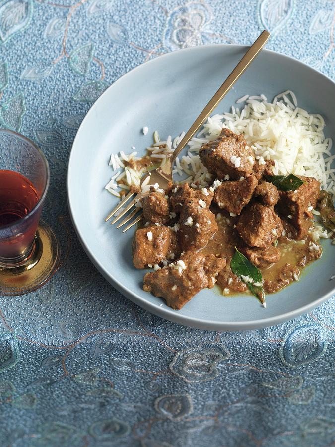 Pork Curry With Rice kerala, India Photograph by Jonathan Gregson