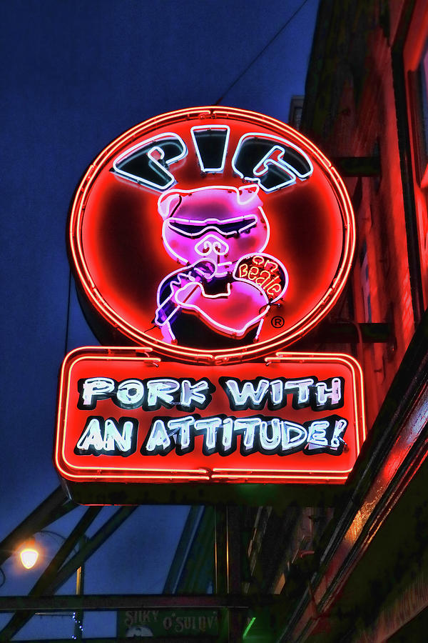 Pig On Beale - Memphis Photograph by Allen Beatty