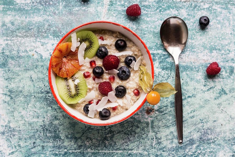 Porridge With Amaranth And Fruit Photograph by Sandra Rsch