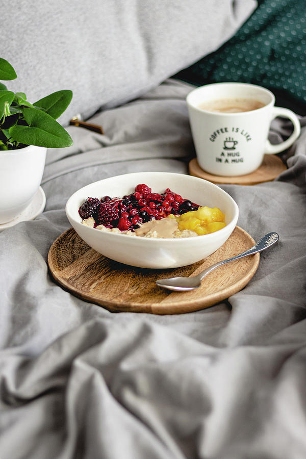 Porridge With Forest Fruits Photograph by Monika Rosa
