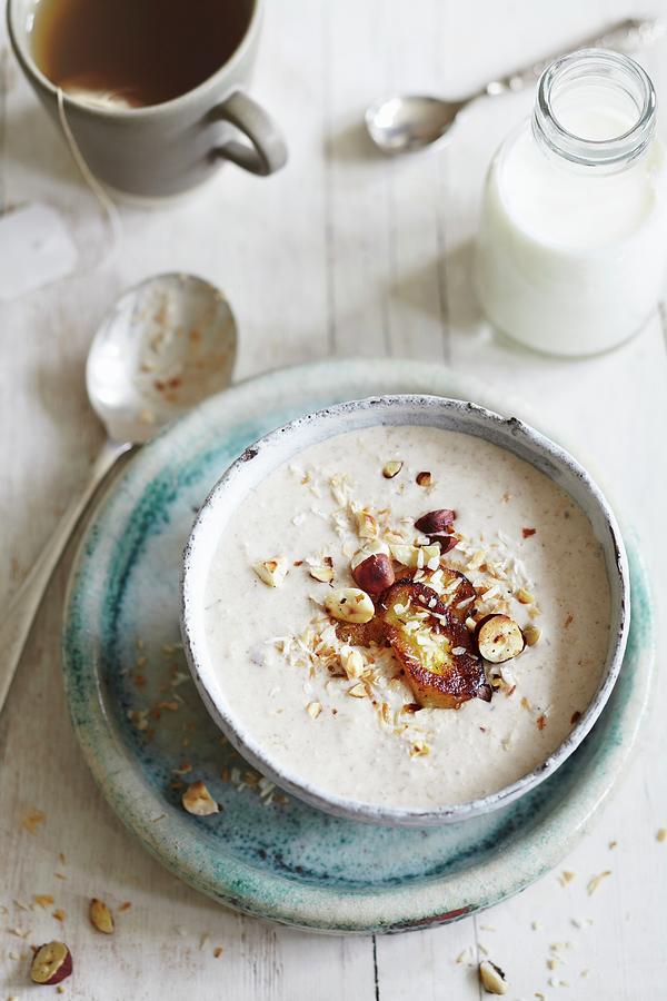 Porridge With Hazelnuts Photograph by Charlotte Tolhurst