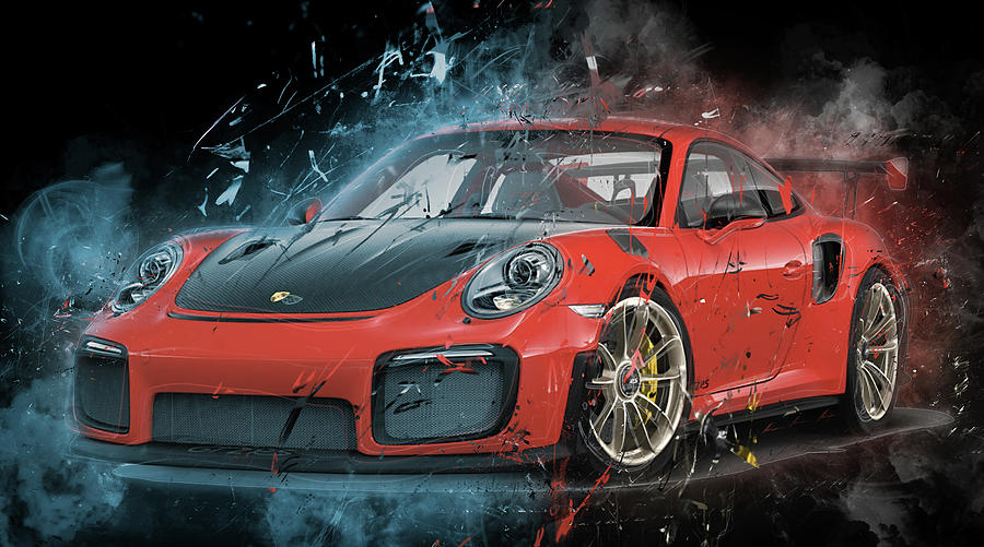 Porsche 911 GT2 Digital Art by Pheasant Run Gallery