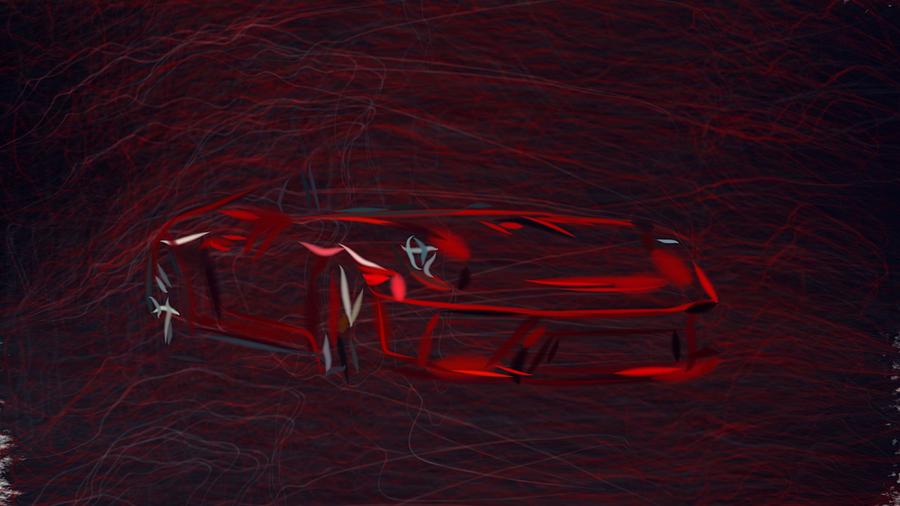 Porsche 911 Speedster II Drawing Digital Art by CarsToon Concept
