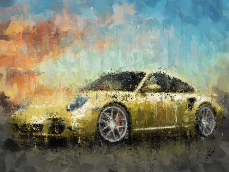 Porsche 911 Turbo Painting by Vart Studio