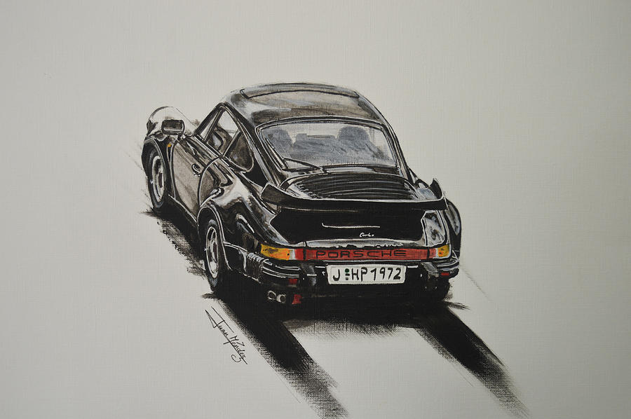 Porsche 930 Turbo Painting by Juan Mendez