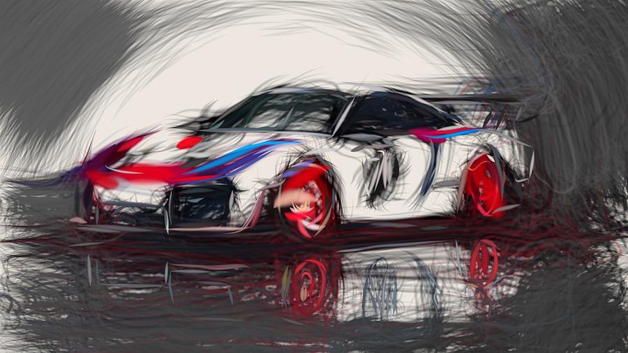 Porsche 935 Drawing Digital Art by CarsToon Concept
