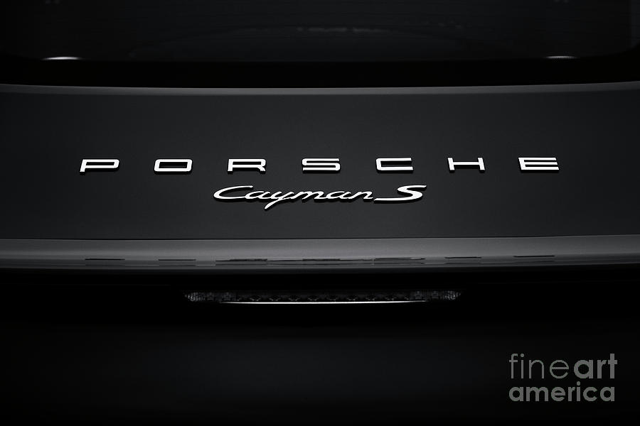 Transportation Photograph - Porsche Cayman S Monochrome by Tim Gainey