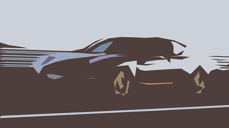 Porsche Panamera GTS Abstract Design Digital Art by CarsToon Concept