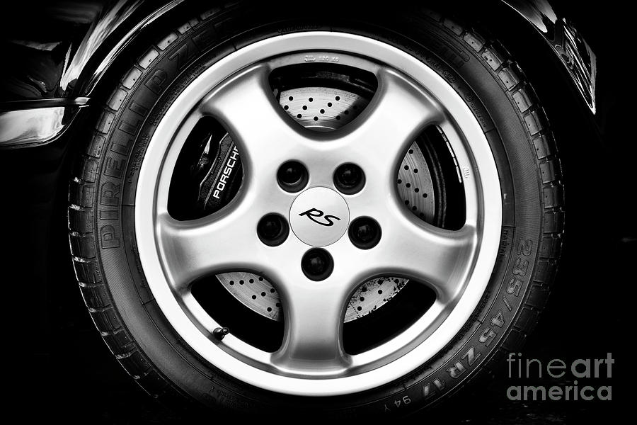Porsche RS Wheel Monochrome Photograph by Tim Gainey