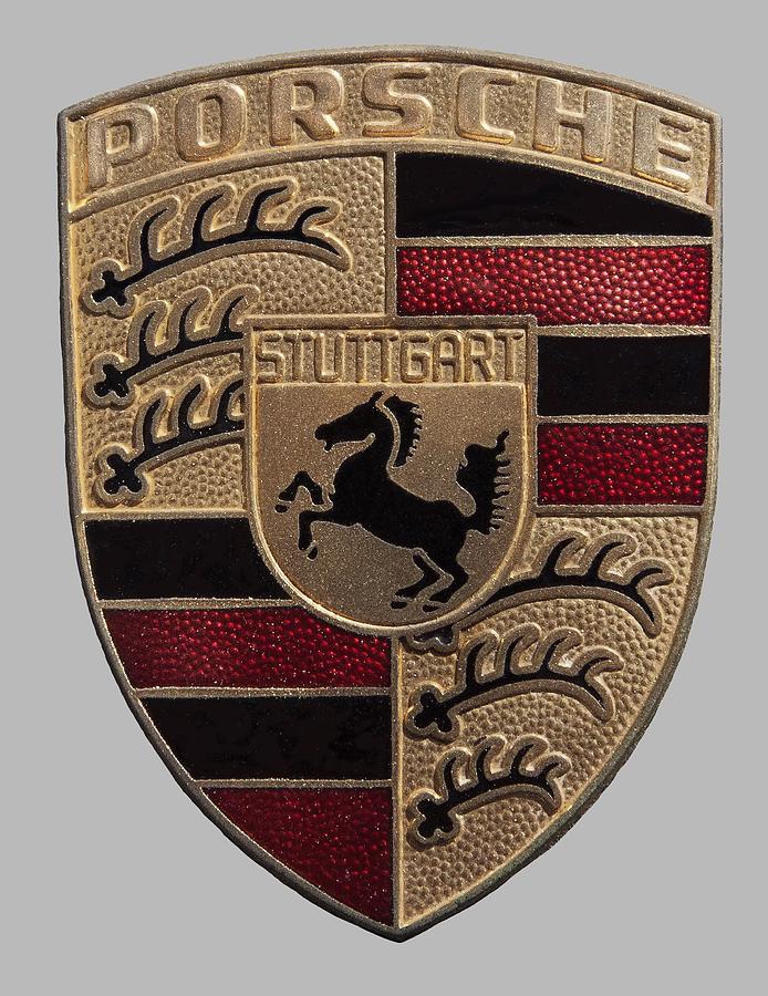 Porsche Shield - T-shirt Digital Art by Daniel Hagerman