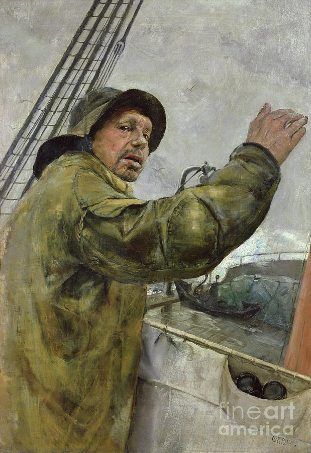 Port, 1879 Painting by Christian Krohg