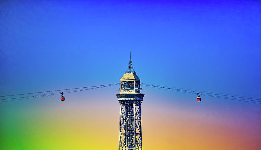 Port Cable Car in Barcelona Photograph by Darryl Brooks