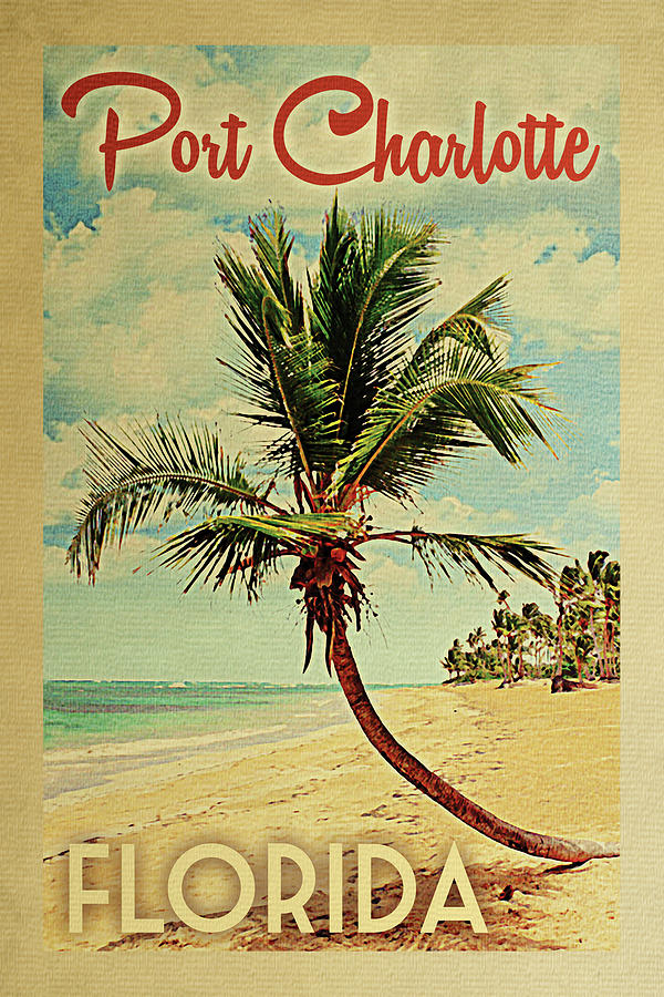 Port Charlotte Florida Palm Tree Digital Art by Flo Karp | Fine Art America