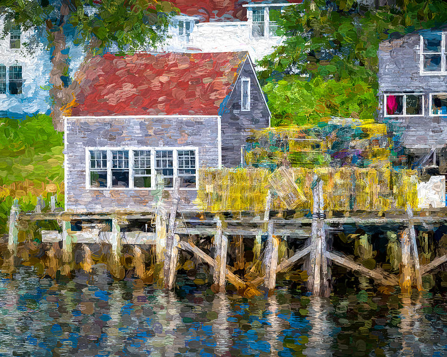 Port Clyde Lobster Dock Photograph by Stan Dzugan Pixels